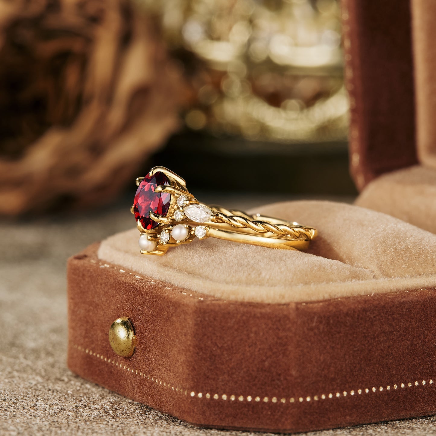 ruby rings red stone gem ring
