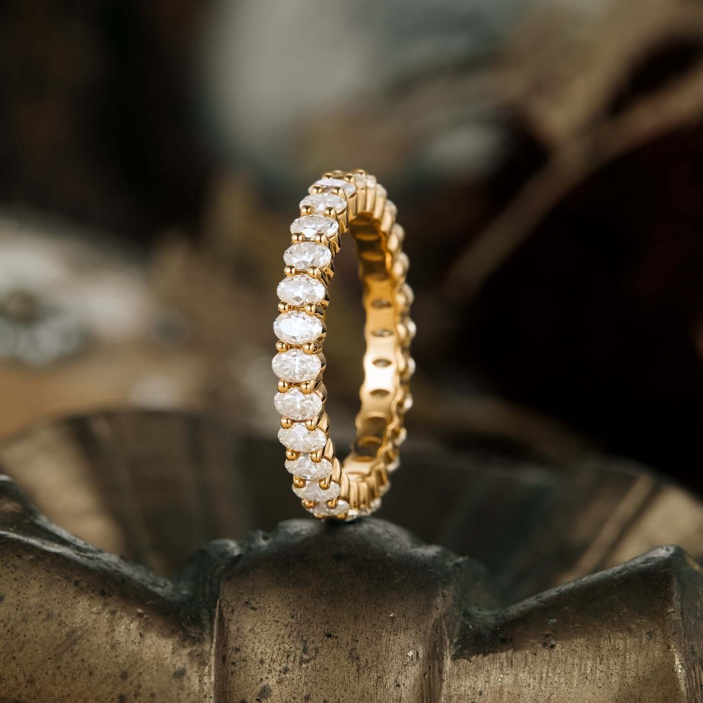 wedding band moissanite bands ring