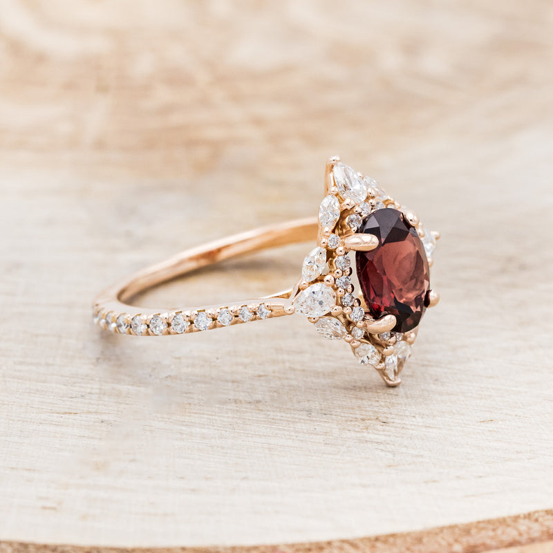 Oval Garnet Engagement Ring - Eternal Flame