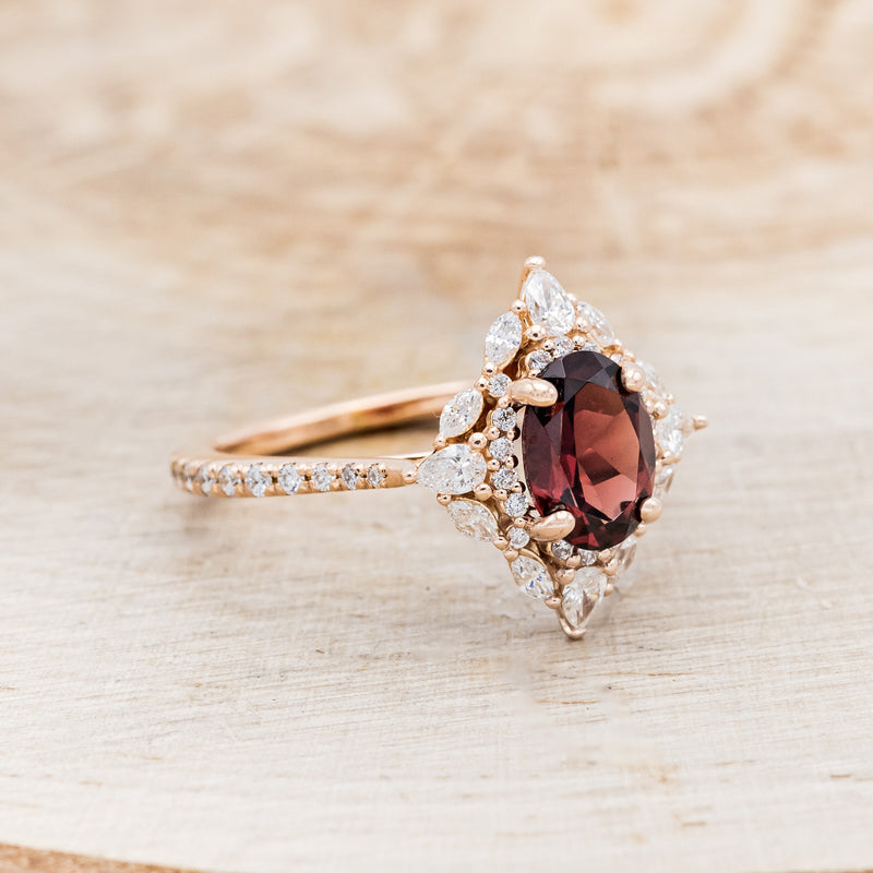 Oval Garnet Engagement Ring - Eternal Flame