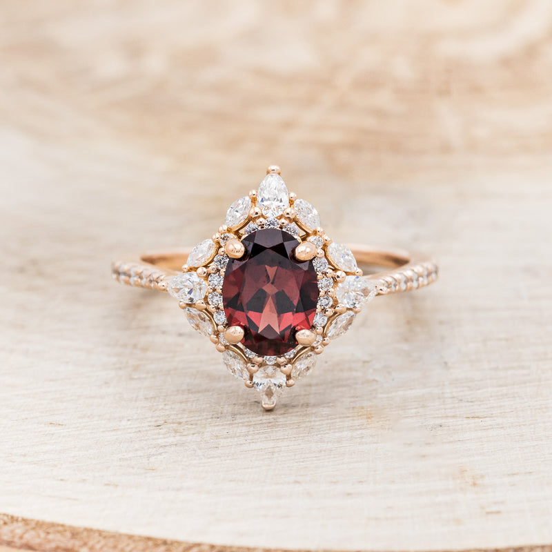 Oval Garnet Engagement Ring - Eternal Flame
