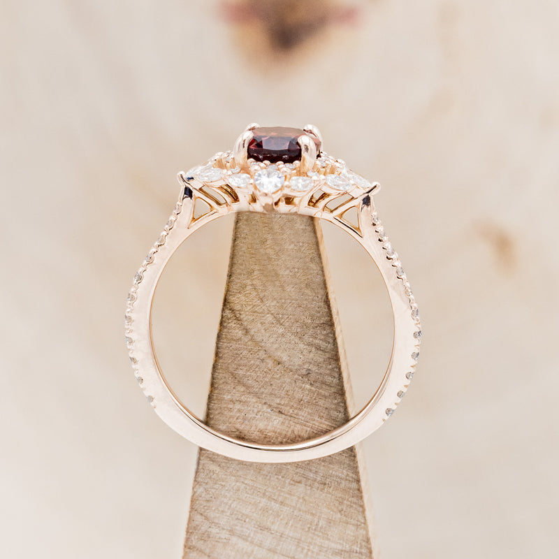 Oval Garnet Engagement Ring - Eternal Flame