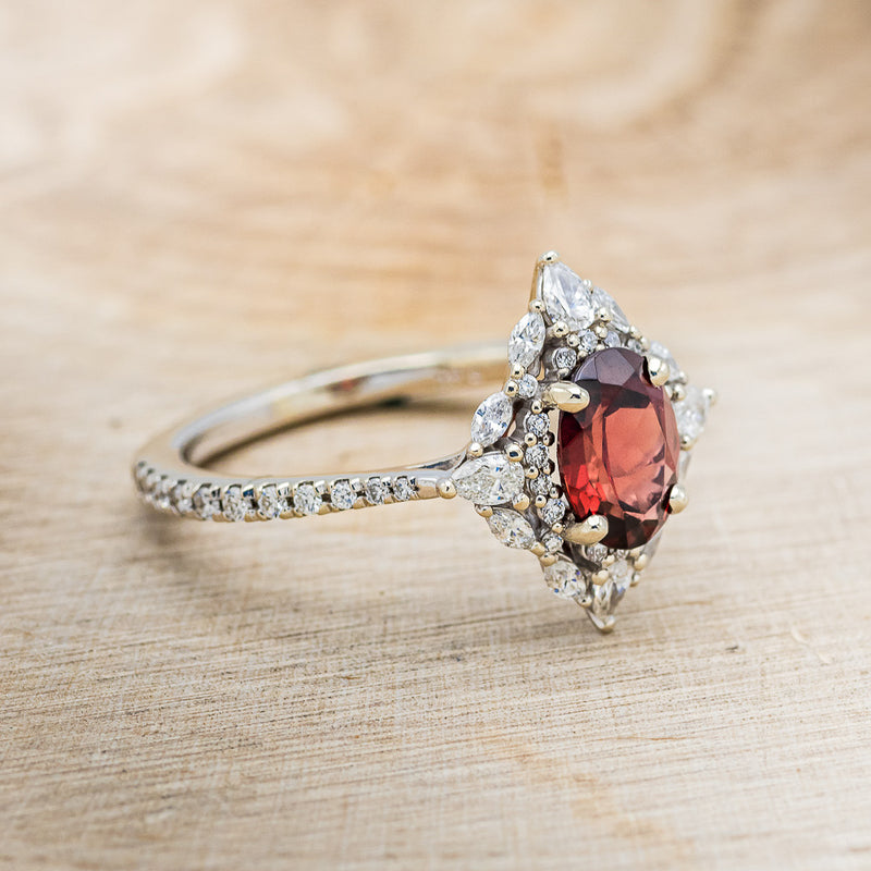 Oval Garnet Engagement Ring - Eternal Flame