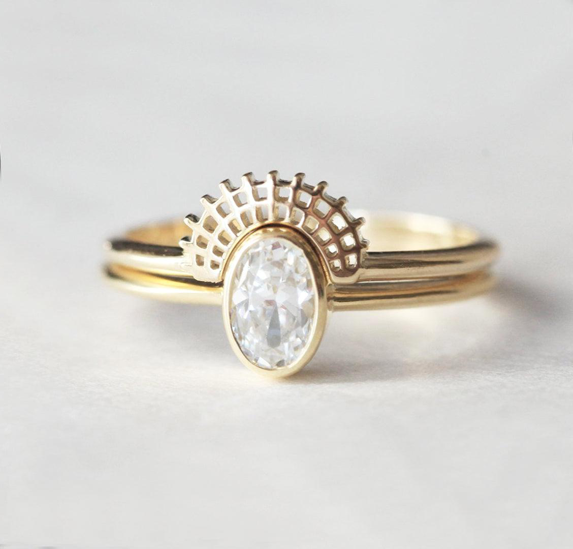 Unique Vintage 0.5CT Diamond Ring Set Wdiding Rings Engagement Ring, promise rings, custom anniversary rings