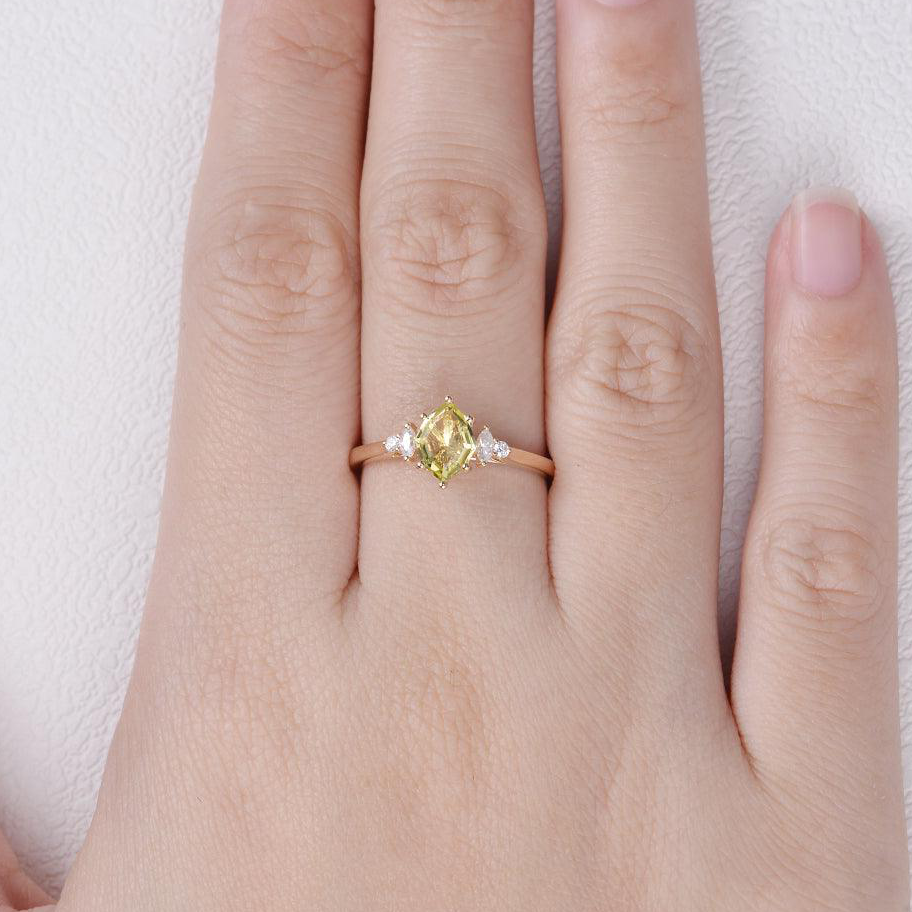 Sunrise Radiance - Citrine Engagement Rings For Womens Custom Gifts AURUMLUMINOS, Wedding rings , promise anniversary rings for wife