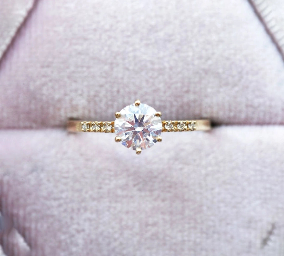 Custom natural diamond rings for women engagement ring wedding band ,anniversary rings for her gift