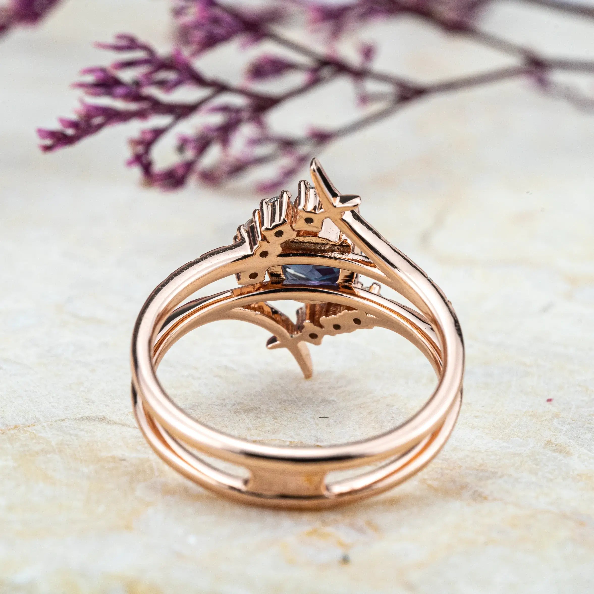 Astrid - Interstellar Art Alexandrite Ring Unique Engagement Rings