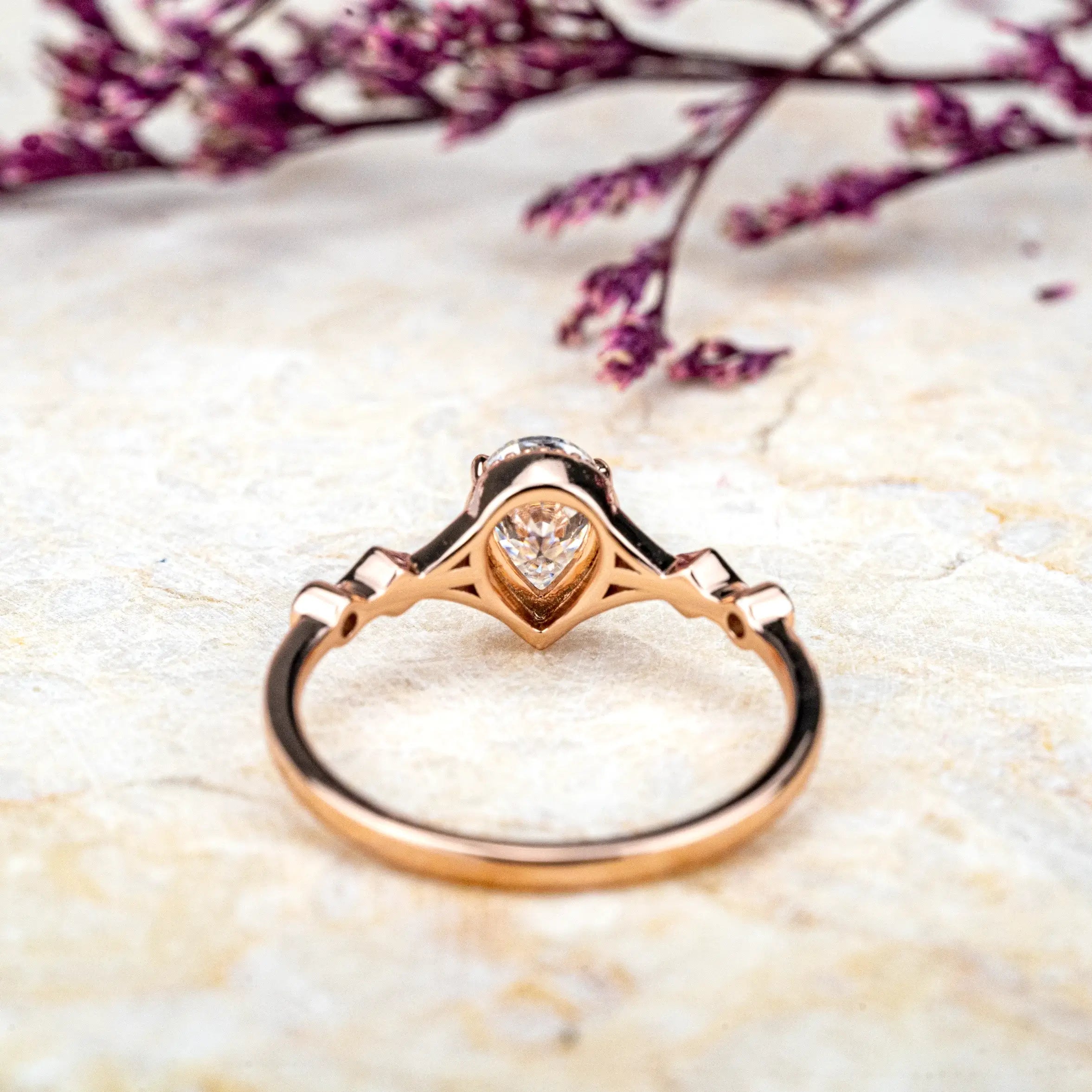 Custom Minimalist Engagement Ring Moissanite Ring unique promise ring for ladies anniversary gift
