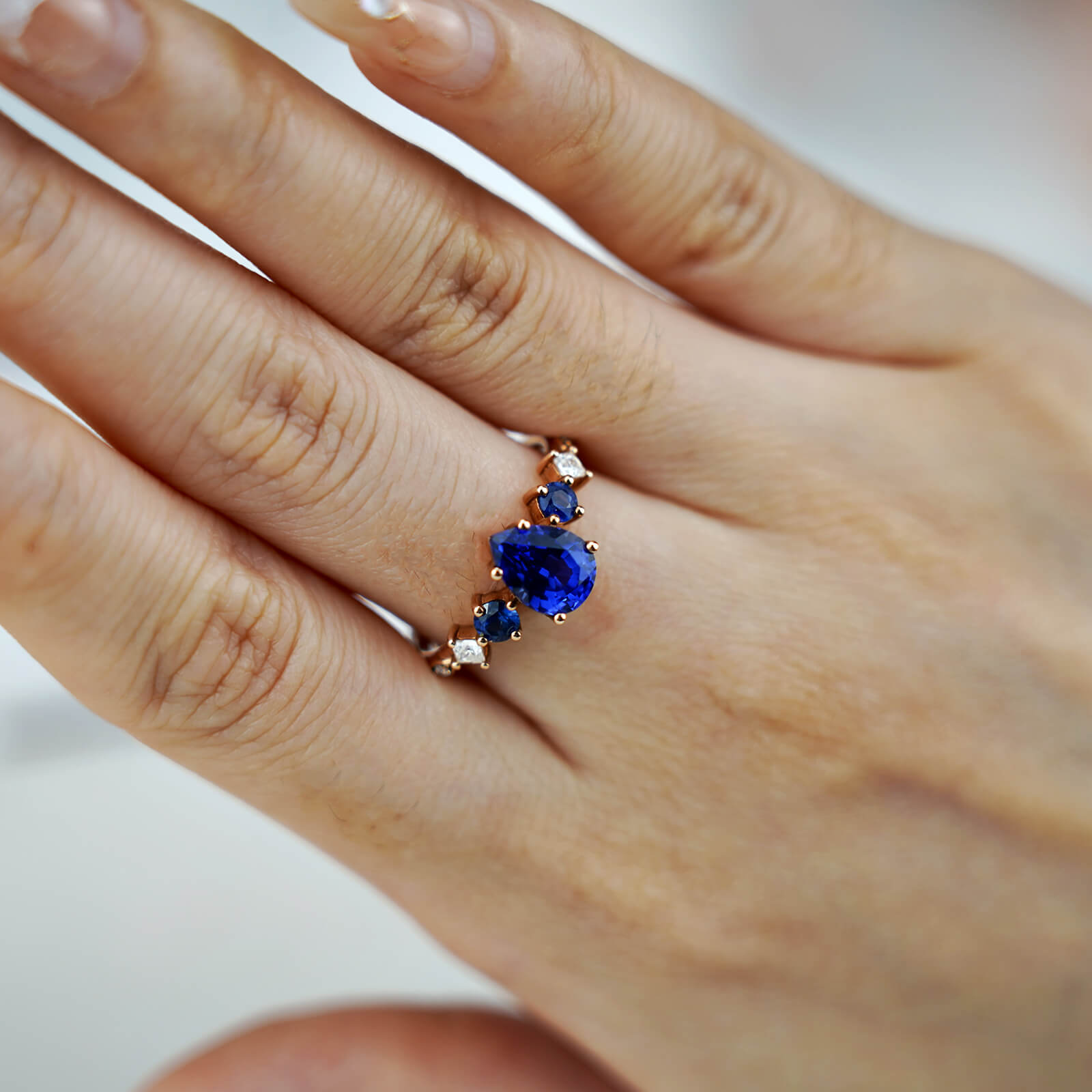 Modern Simple Sapphire Diamond Ring,rings promise rings,moissanite jewelry rings,engagement rings on women