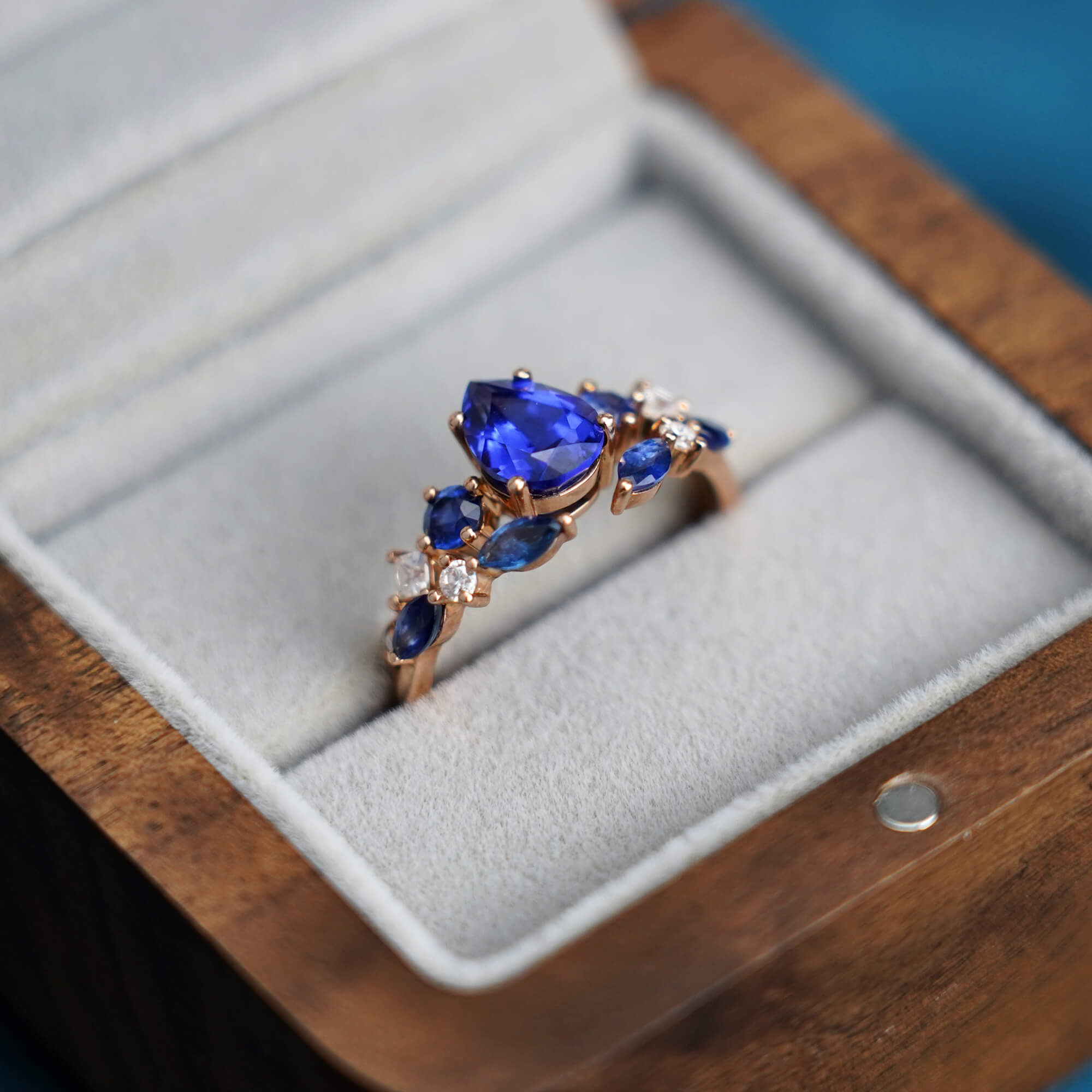 Luxurious and Timeless Sapphire Engagement Ring Set, custom ring for women,promise ring,unique engagement bands,marriage rings set,,diamond and engagement rings,best ring