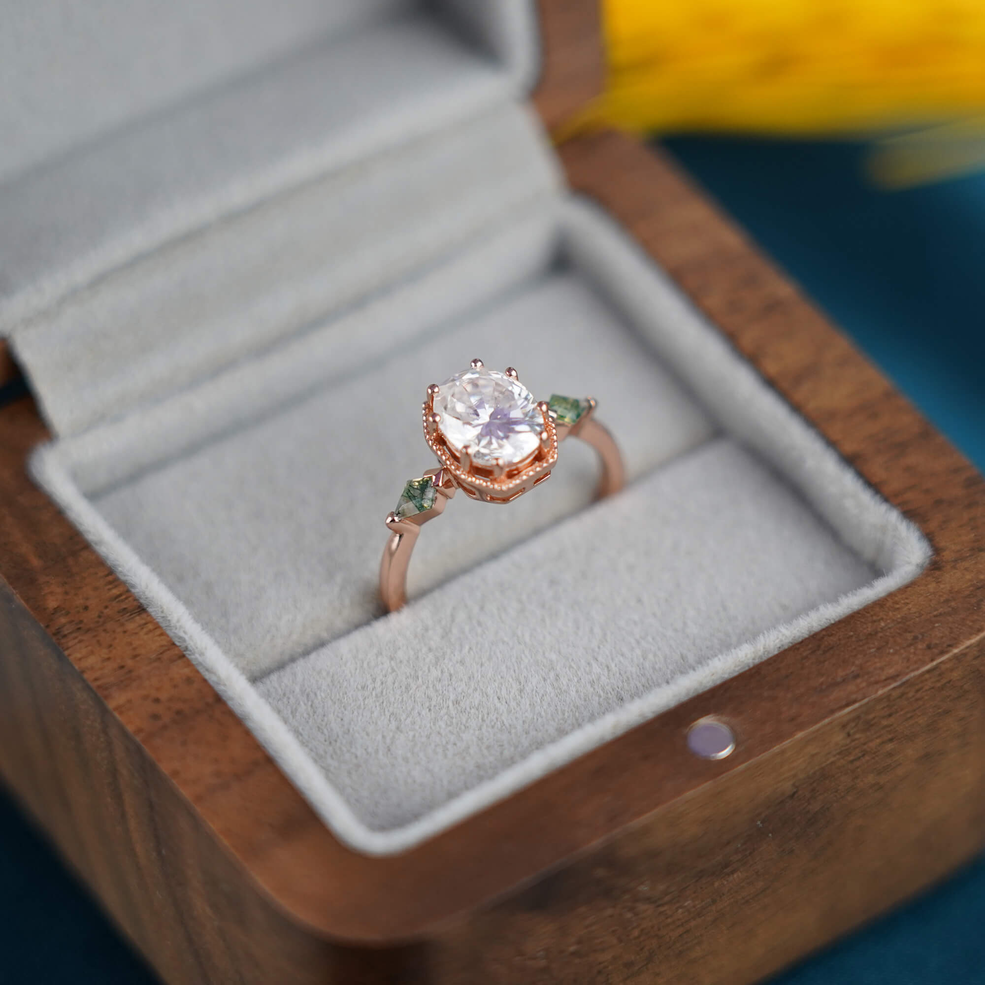 Enchanting Celestia Moissanite Ring Oval Cut | Aurumluminos,gift for her anniversary rings solid gold ,reto rings