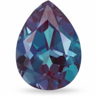 Alexandrite pear cut stone purple gem