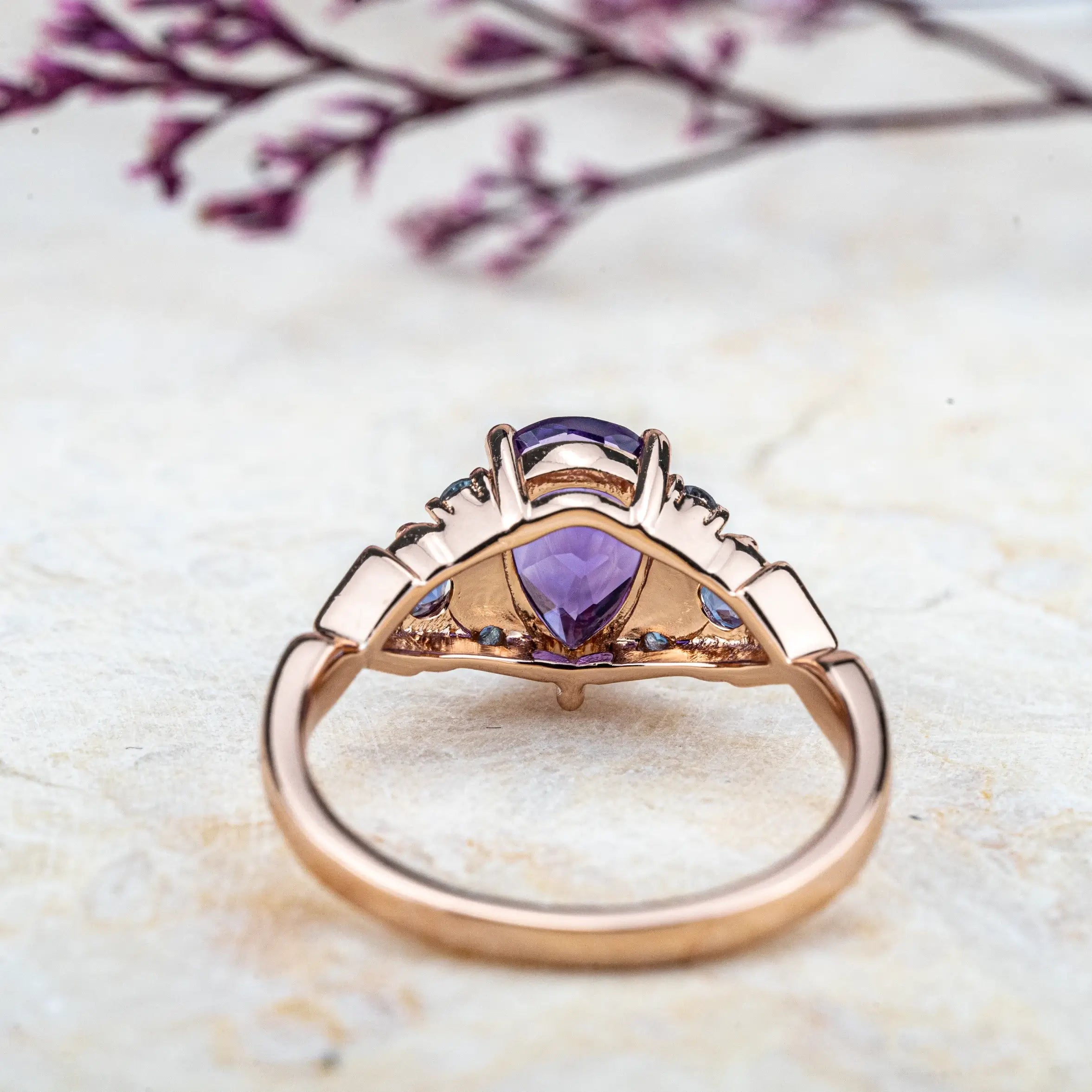 Royal - Amethyst Ring For Ladies Anniversary Ring Gold