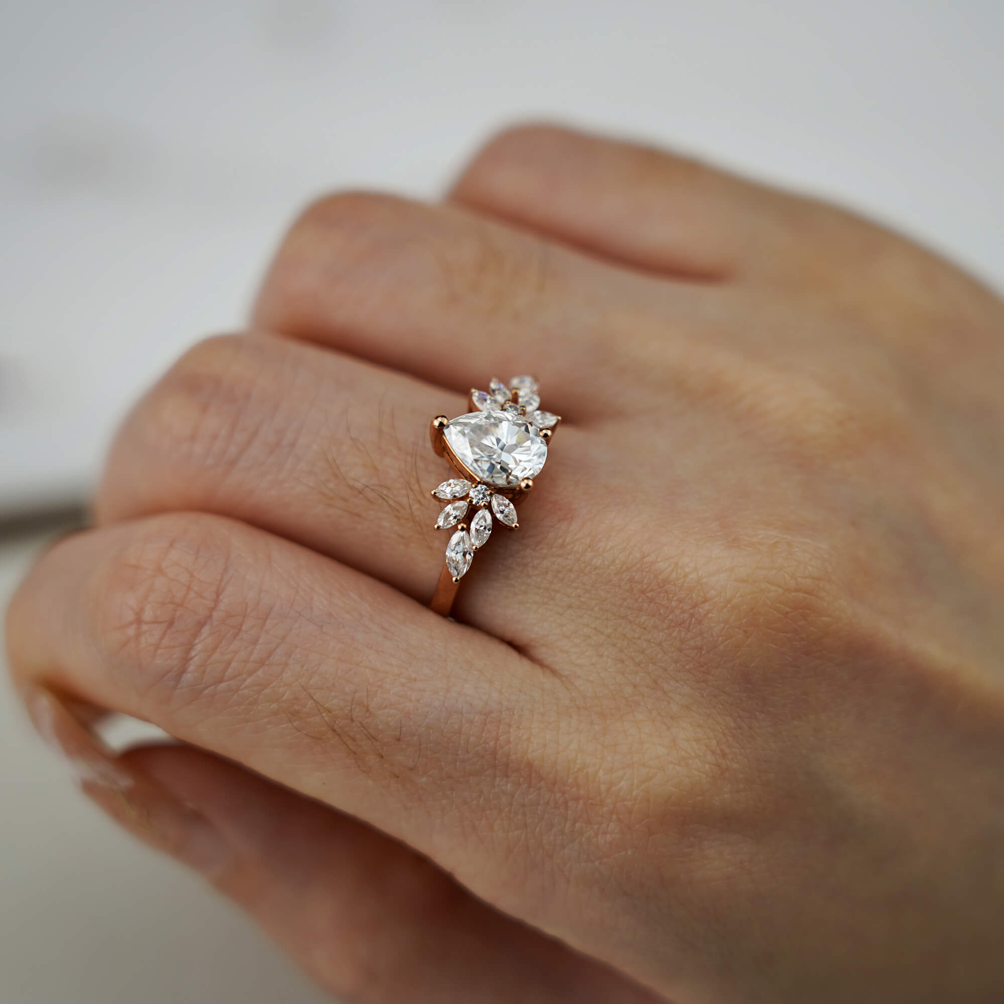 Delicate Halo Engagement Ring