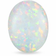 natural opal white blue stone gem round cut
